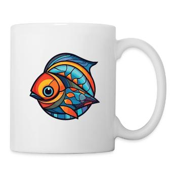 Fish Colorful Watercolor Animal Pet Illustration - Mug - white - Right