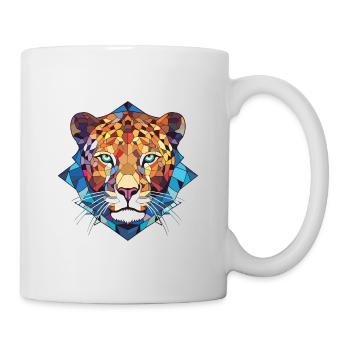 Leopard Colorful Watercolor Animal Illustration - Mug - white - Right