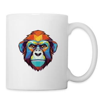Monkey Gorilla Colorful Watercolor Animal Cartoon - Mug - white - Right