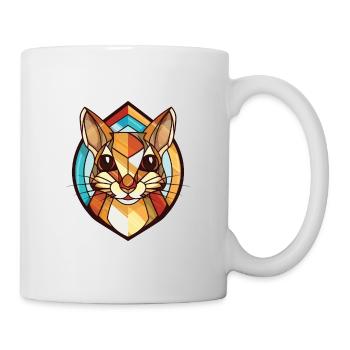 Bunte Aquarell-Tierillustration des Streifenhörnchens - Tasse - Weiß - Rechts