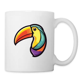 Toucan Colorful Watercolor Animal Pet Illustration - Mug - white - Right