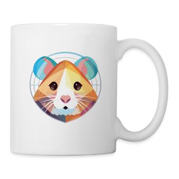 Hamster Colorful Watercolor Animal Illustration - Mug - white - Right