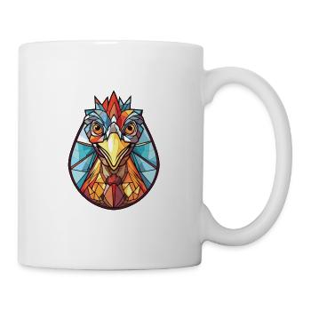 Poule aquarelle colorée Animal animal de compagnie Illustration - Mug blanc - blanc - Droite