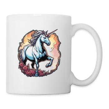 Licorne / Cheval / Fille / Créature mythique / Conte de fées - Mug blanc - blanc - Droite