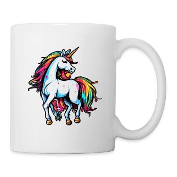 Licorne / Cheval / Fille / Créature mythique / Conte de fées - Mug blanc - blanc - Droite