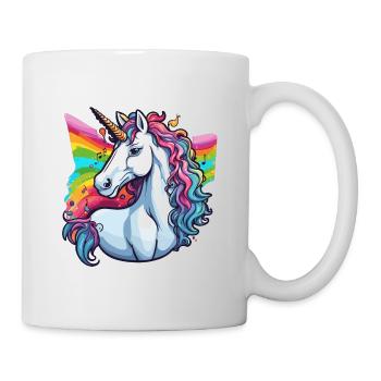 Licorne / Cheval / Fille / Créature mythique / Conte de fées - Mug blanc - blanc - Droite