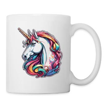 Licorne / Cheval / Fille / Créature mythique / Conte de fées - Mug blanc - blanc - Droite