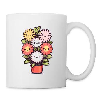 Laughing flowers in flower pot - Mug - white - Right