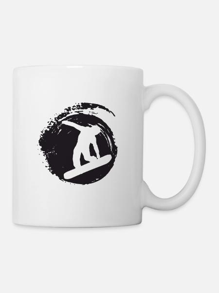 Wintersport Snowboard - Tasse - Weiß