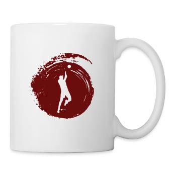 Volleyballer Volleyball - Tasse - Weiß - Rechts