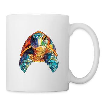 Sea Turtle Colorful Watercolor Animal Illustration - Mug - white - Right