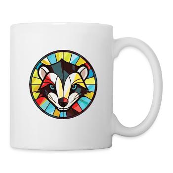 Skunk Aquarelle Colorée Animal Illustration D’animaux De Compagnie - Mug blanc - blanc - Droite