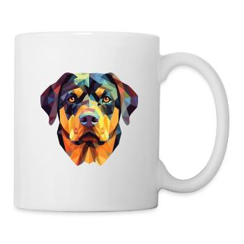 Rottweiler Chien Aquarelle Colorée Animal Cartoon - Mug blanc - blanc - Droite