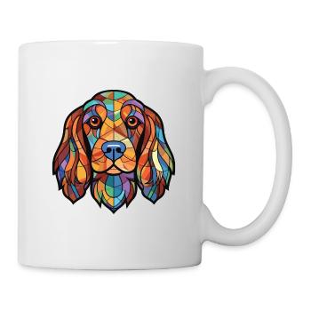 Englischer Cocker Spaniel Hund Buntes Aquarell Haustier - Tasse - Weiß - Rechts