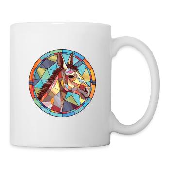 Âne aquarelle colorée Animal animal animal Illustration - Mug blanc - blanc - Droite