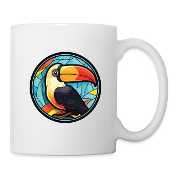 Toucan Colorful Watercolor Animal Pet Illustration - Mug - white - Right