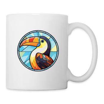 Toucan Colorful Watercolor Animal Pet Illustration - Mug - white - Right