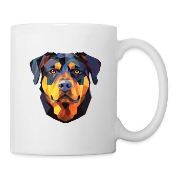 Rottweiler Chien Aquarelle Colorée Animal Cartoon - Mug blanc - blanc - Droite