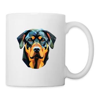 Rottweiler Chien Aquarelle Colorée Animal Cartoon - Mug blanc - blanc - Droite