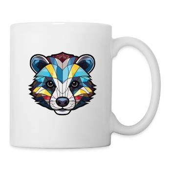 Badger Colorful Watercolor Animal Pet Illustration - Mug - white - Right