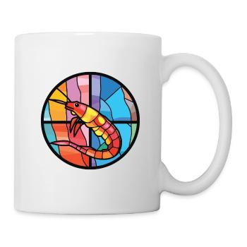 Shrimp Colorful Watercolor Animal Pet Illustration - Mug - white - Right