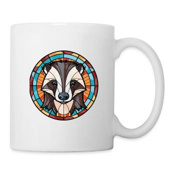 Badger Colorful Watercolor Animal Pet Illustration - Mug - white - Right