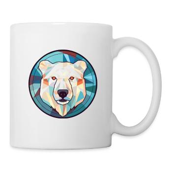 Eisbär Buntes Aquarell Tier Illustration - Tasse - Weiß - Rechts