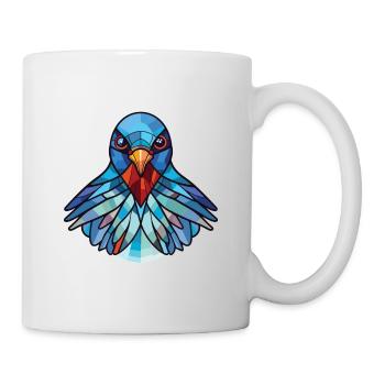 Taube buntes Aquarell Tier Haustier Illustration - Tasse - Weiß - Rechts
