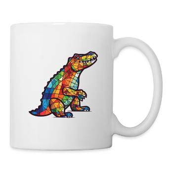 Crocodile Colorful Watercolor Animal Illustration - Mug - white - Right