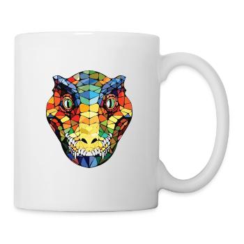 Crocodile Colorful Watercolor Animal Illustration - Mug - white - Right