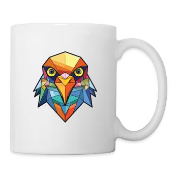 Kuckuck buntes Aquarell Tier Haustier Illustration - Tasse - Weiß - Rechts