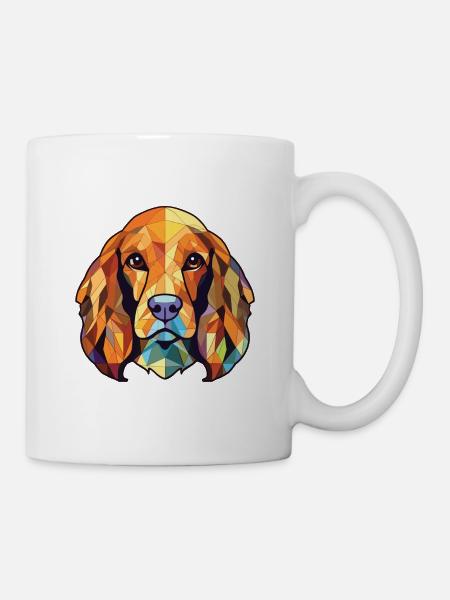 American Cocker Spaniel Hund Buntes Aquarell - Tasse - Weiß