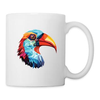 Oiseau Aquarelle Colorée Animal Illustration D’animaux De Compagnie - Mug blanc - blanc - Droite