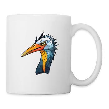 Kormoran bunte Aquarell-Tier-Illustration - Tasse - Weiß - Rechts