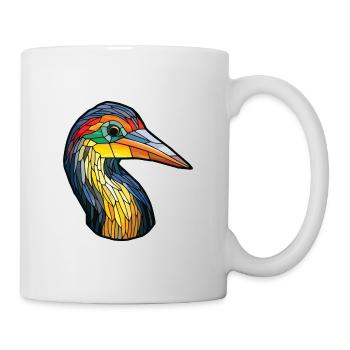 Kormoran bunte Aquarell-Tier-Illustration - Tasse - Weiß - Rechts