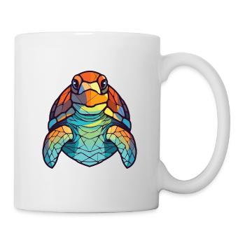 Turtle Colorful Watercolor Animal Pet Illustration - Mug - white - Right