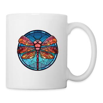 Illustration animale aquarelle colorée libellule - Mug blanc - blanc - Droite