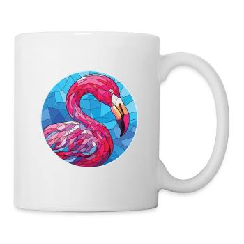 Illustration animale aquarelle colorée de flamant rose - Mug blanc - blanc - Droite