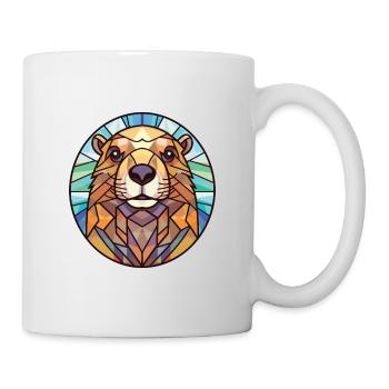 Illustration animale aquarelle colorée de marmotte - Mug blanc - blanc - Droite