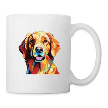 Golden Retriever Colorful Watercolor Animal Pet - Mug - white - Right