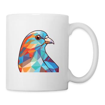 Taube bunte Aquarell-Tier-Haustier-Illustration - Tasse - Weiß - Rechts