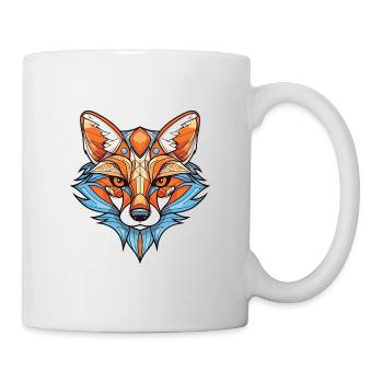Fuchs bunte Aquarell-Tier-Haustier-Illustration - Tasse - Weiß - Rechts