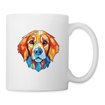 Golden Retriever Colorful Watercolor Animal Pet - Mug - white - Right