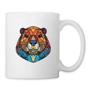 Murmeltier buntes Aquarell Tier Illustration - Tasse - Weiß - Rechts