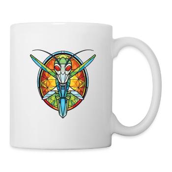Praying Mantis Colorful Watercolor Animal Cartoon - Mug - white - Right