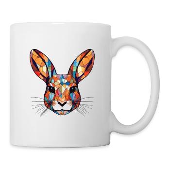 Rabbit Colorful Watercolor Animal Pet Illustration - Mug - white - Right