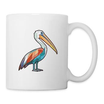 Pelican Colorful Watercolor Animal Illustration - Mug - white - Right