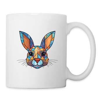 Rabbit Colorful Watercolor Animal Pet Illustration - Mug - white - Right