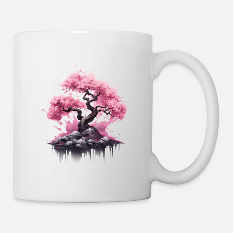 cerisier en fleurs de cerisier en fleurs - Mug blanc - blanc