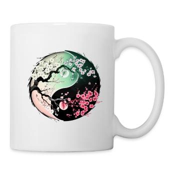 Sakura Yin Yang - Mug blanc - blanc - Droite